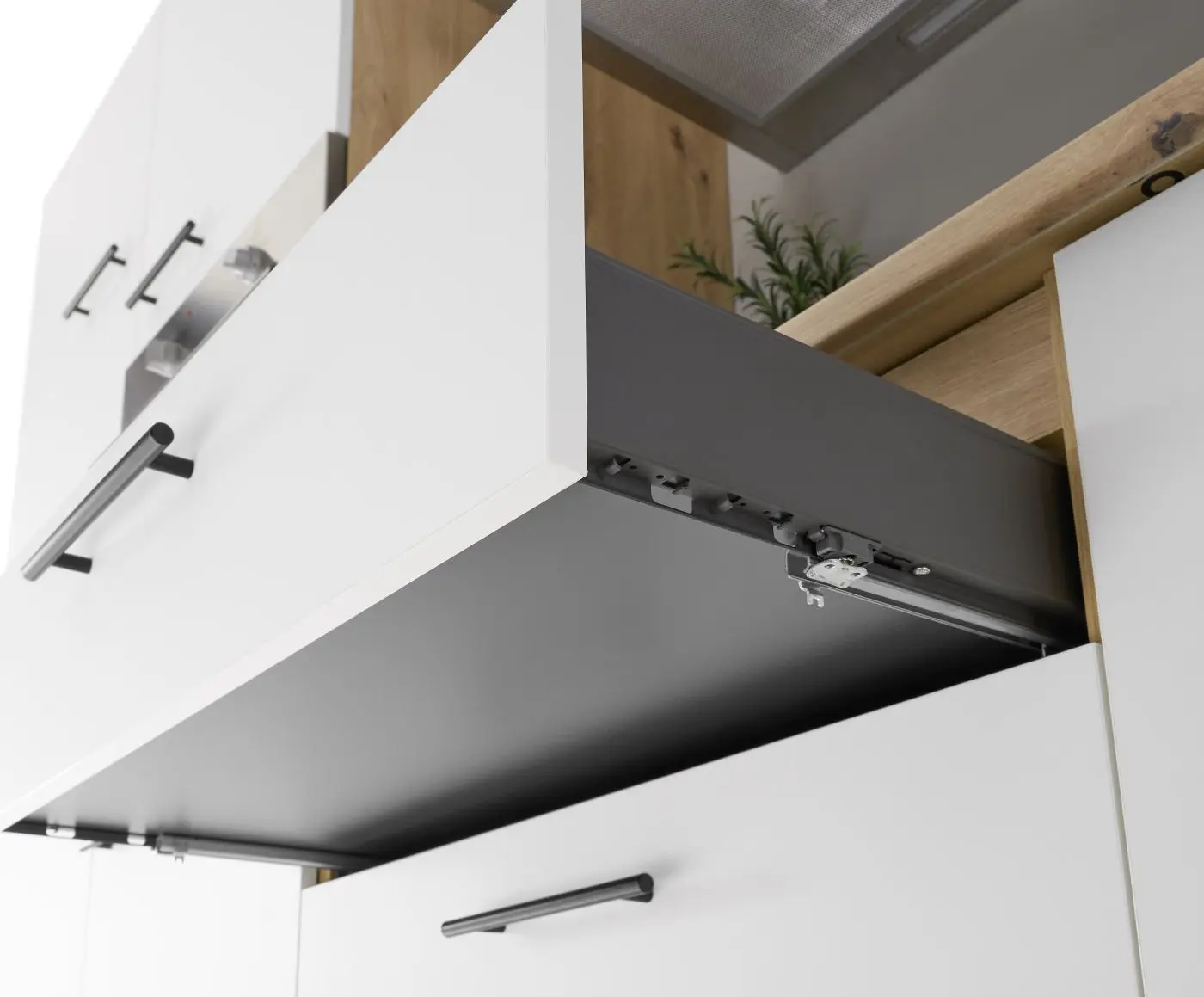 Küchenblock Stuttgart weiß/Artisan Eiche mit E-Geräten Küchenblock Stuttgart weiß/Artisan Eiche mit E-Geräten