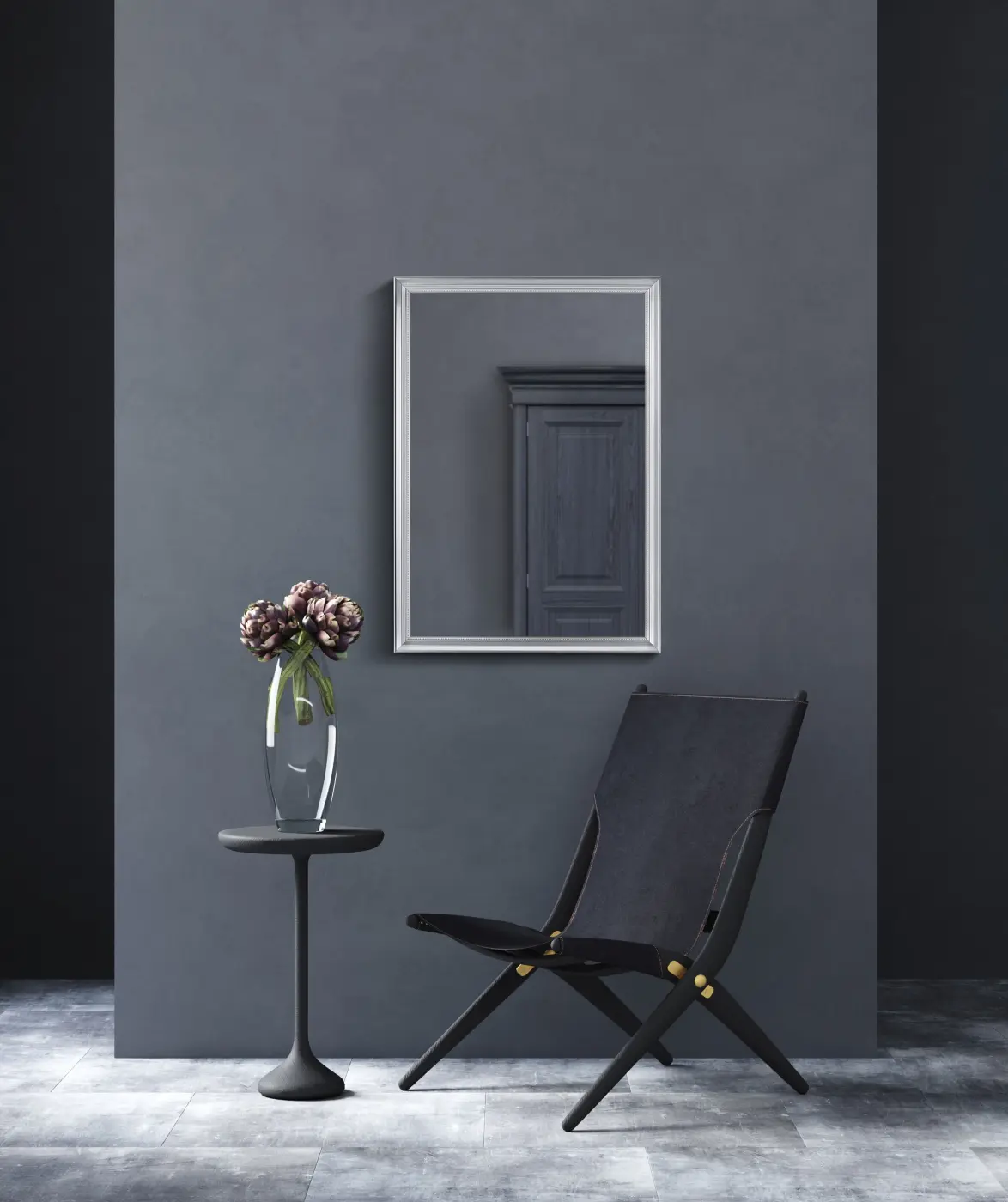 Rahmenspiegel Karina silber 50 x 70 cm