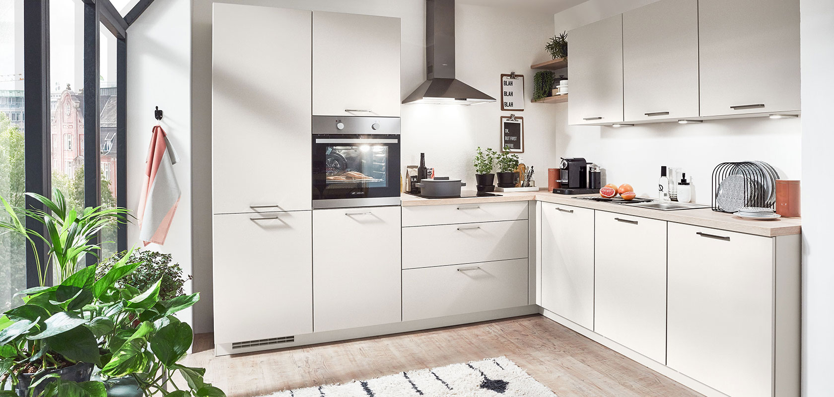 Moderne Küche Nobilia Touch 336 Magnolia supermatt