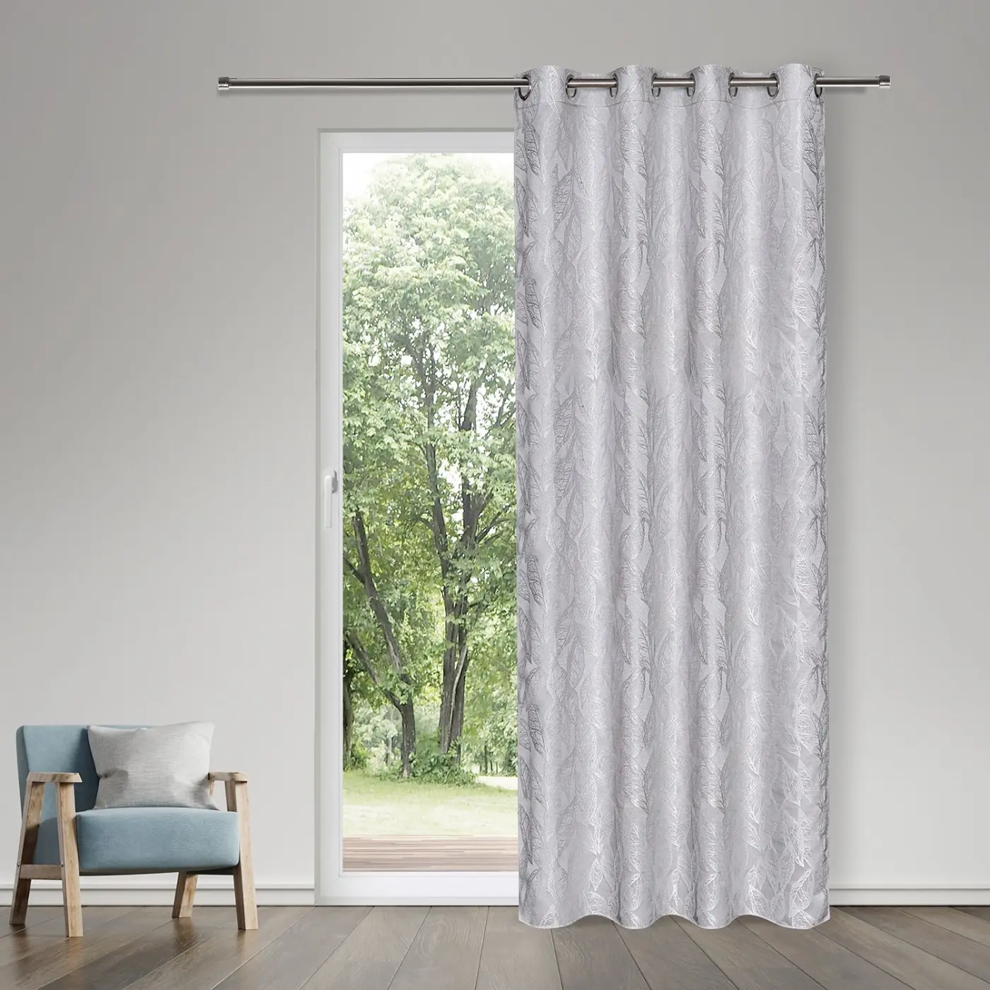 Ösenschal 140 x 245 cm silber