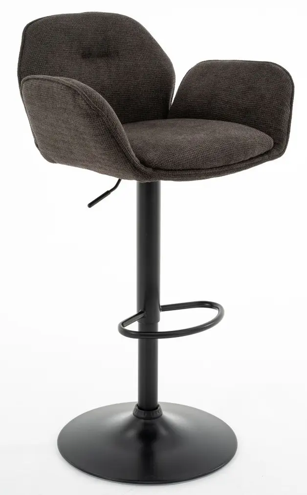 Barhocker Mikrofaser schwarz