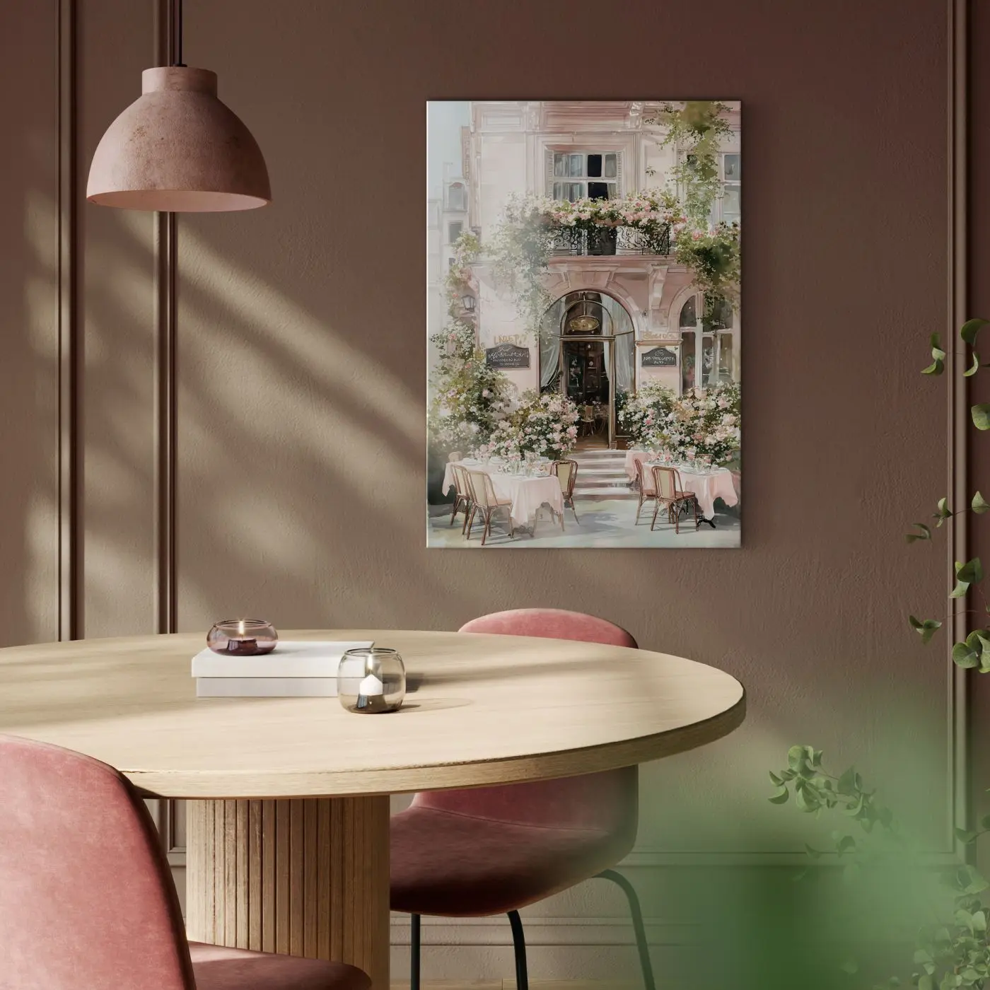 Leinwandbild Cafe de Fleurs 60 x 80 cm