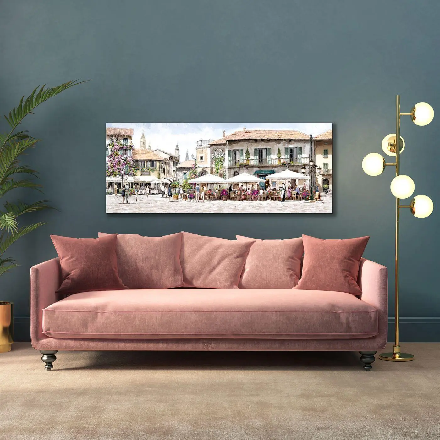 Leinwandbild Restaurant 45 x 140 cm