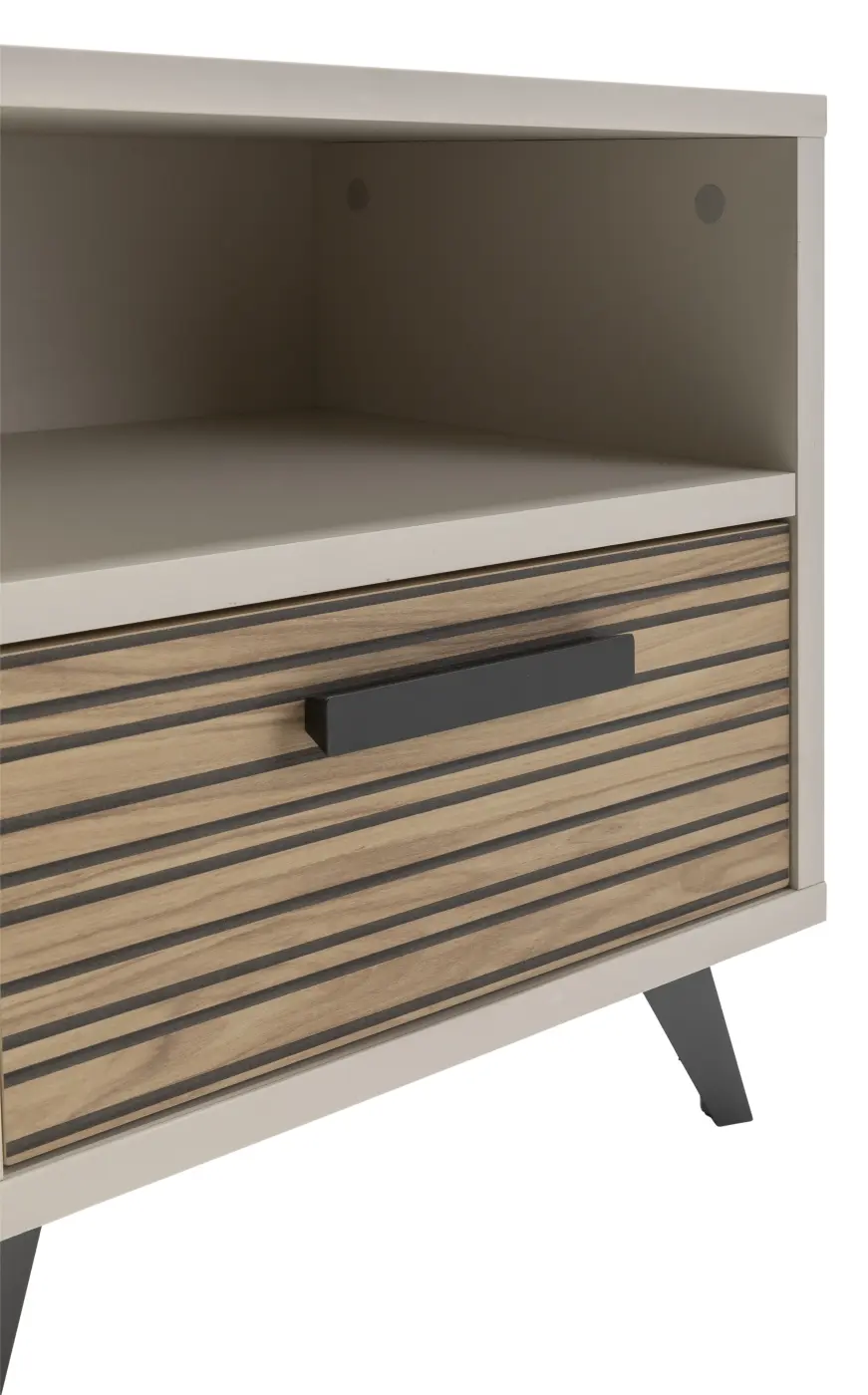 Nachtkommode Bravo cashmere/strippedwood