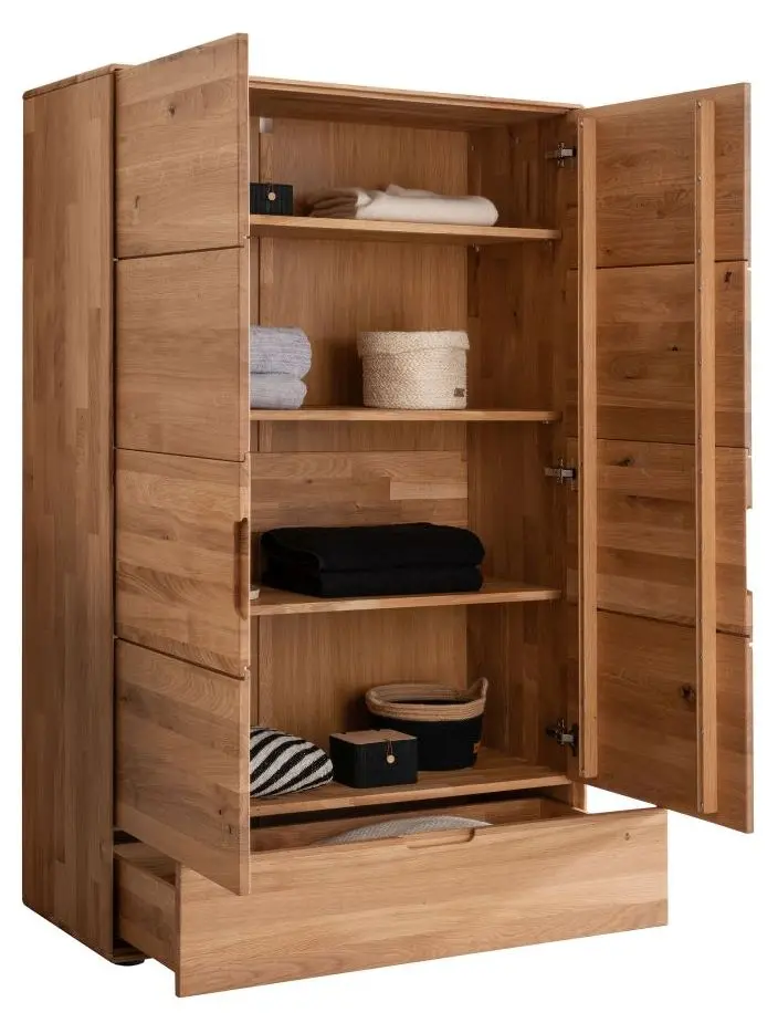 Schrank KM-0663 Wildeiche massiv 2-türig