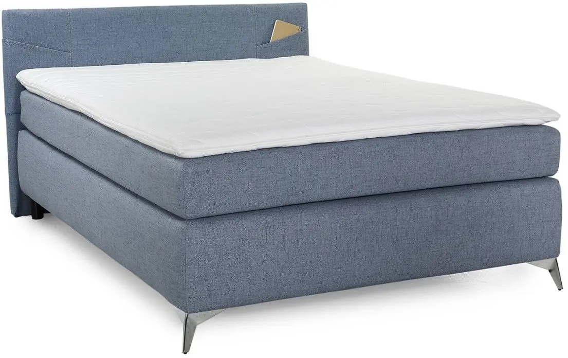 Boxspringbett Nora 140 x 200 cm blau