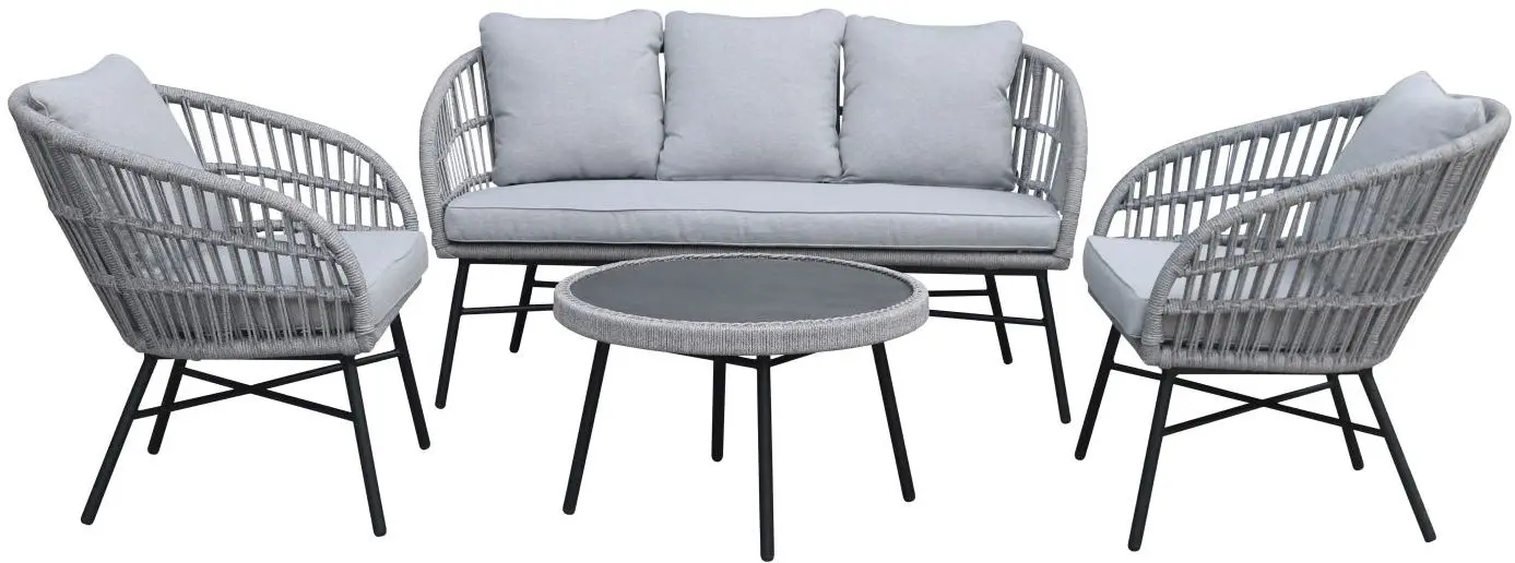 Outdoor-Sitzgruppe grau