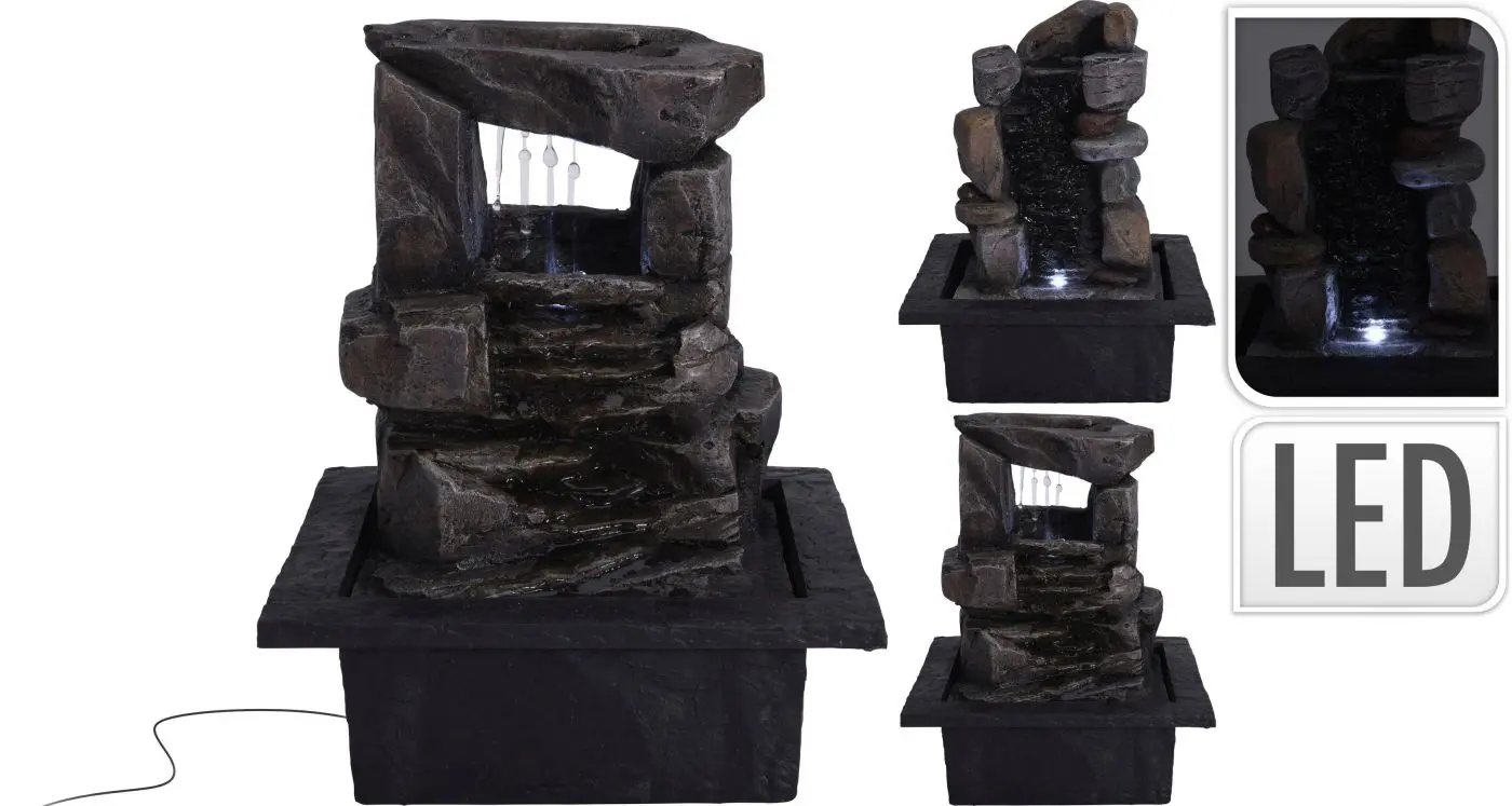 Brunnen mit Steinen 22 x 19 x 28 cm