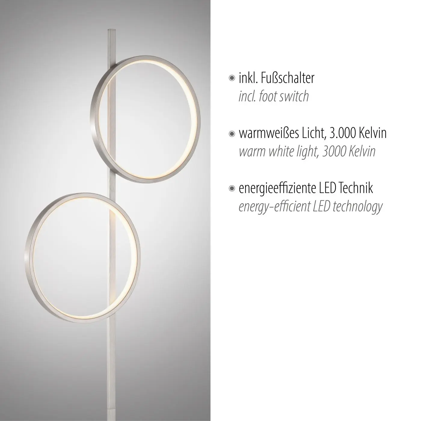 LED Stehleuchte Mini Ritus silber