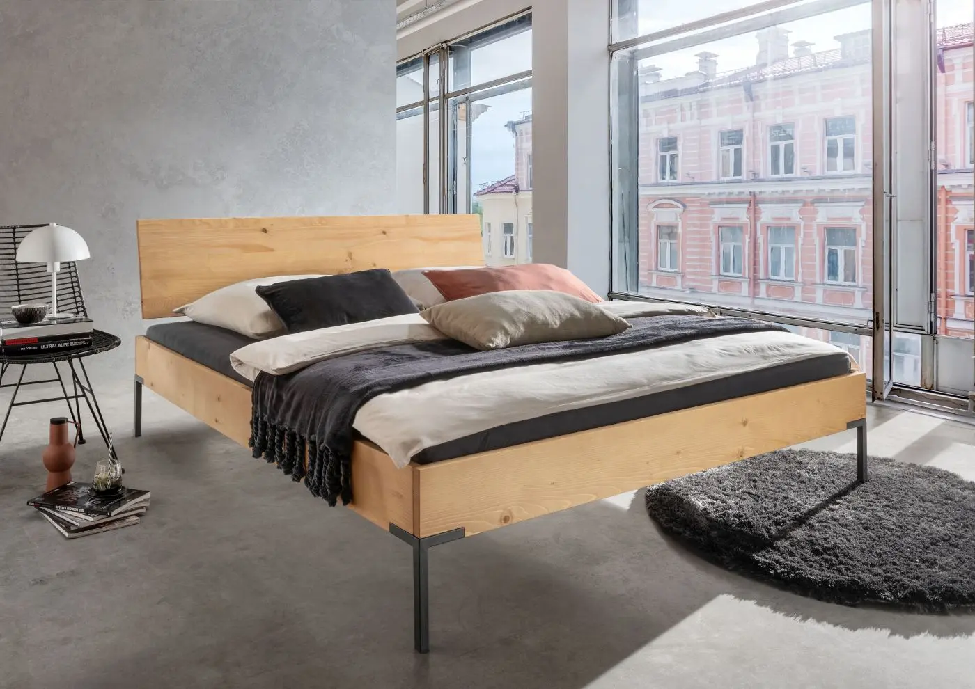 Bettgestell BE-0826 Fichte massiv 180 x 200 cm