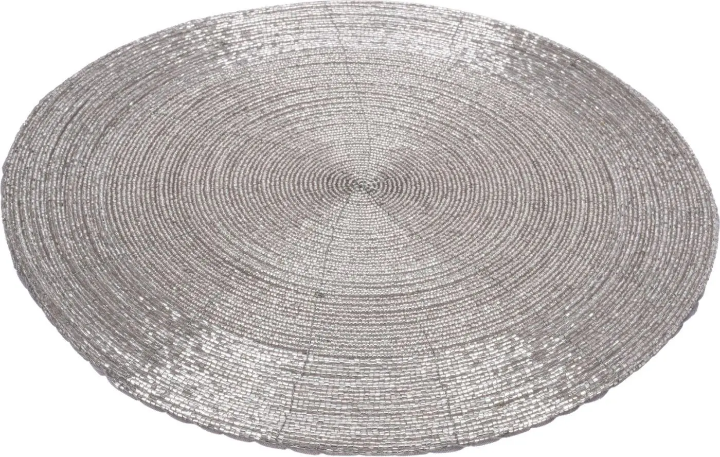 Platzdecke Perle rund in silber