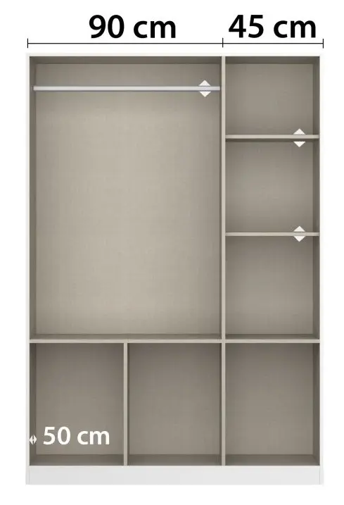 Drehtürenschrank Celle 3-türig weiß Drehtürenschrank Celle 3-türig weiß