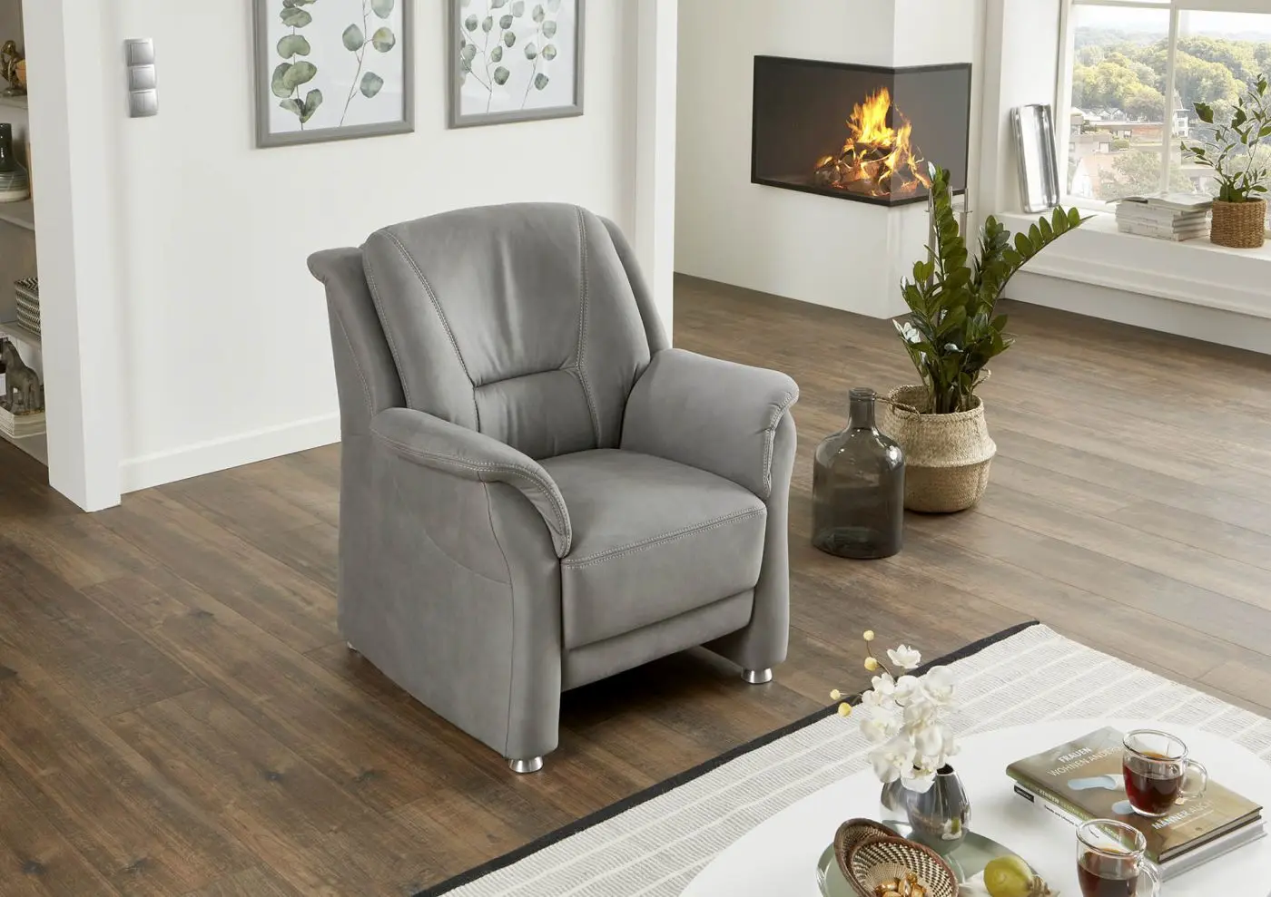 Sessel couchliebe. LS404620 grau