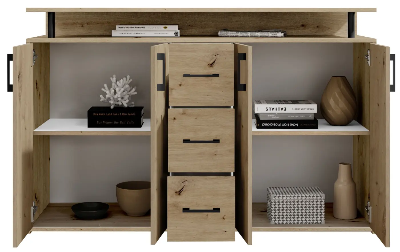 Sideboard Drift 4-türig Artisan Eiche