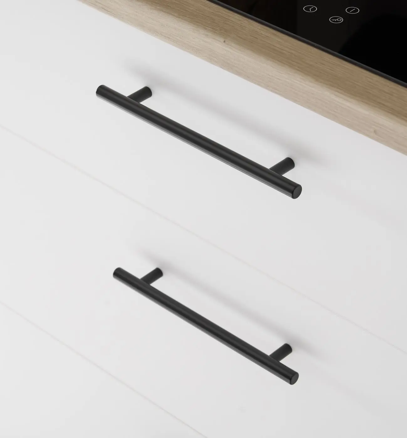 Küchenblock Stuttgart weiß/Artisan Eiche mit E-Geräten Küchenblock Stuttgart weiß/Artisan Eiche mit E-Geräten