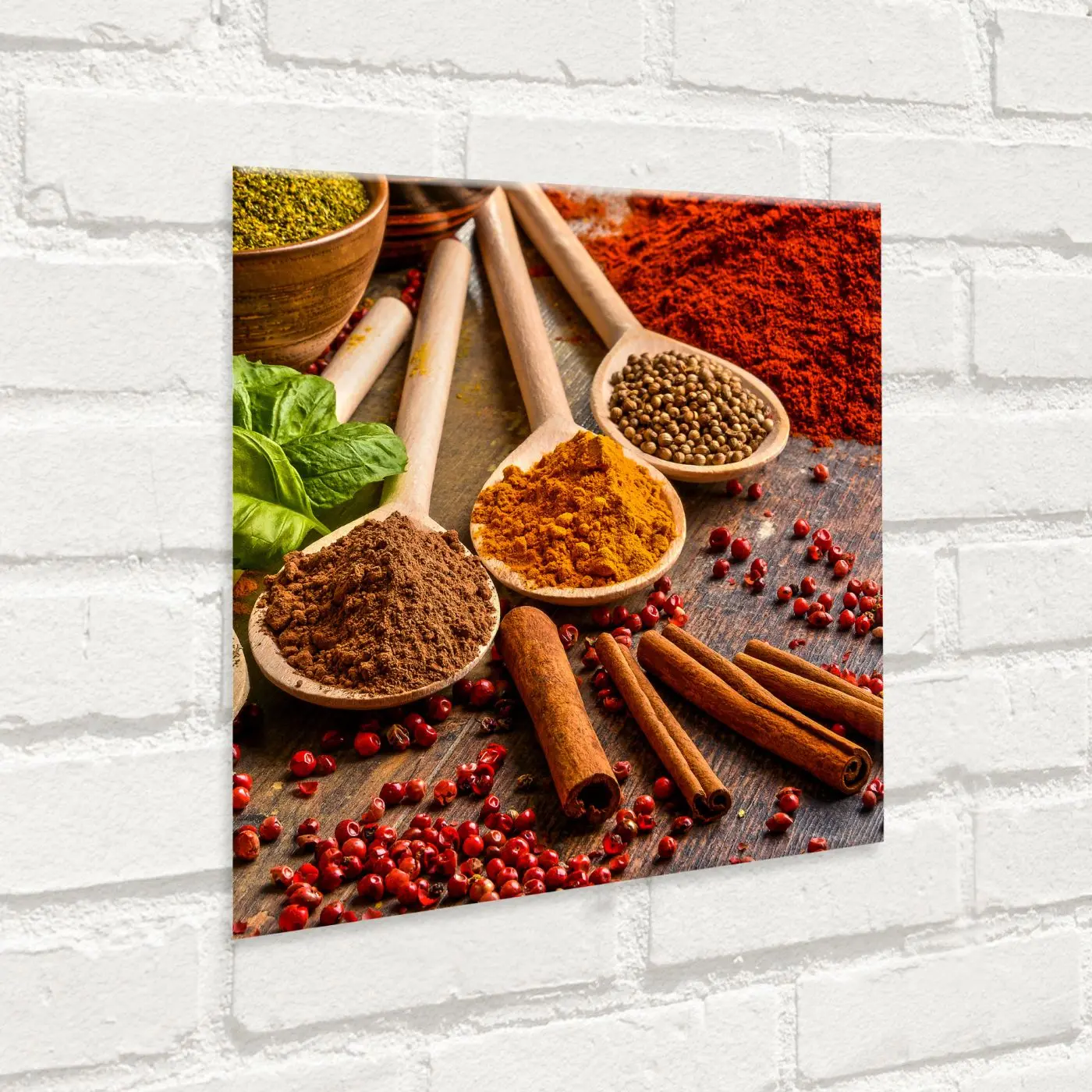 Glasbild Herbs ca. 30 x 30 cm