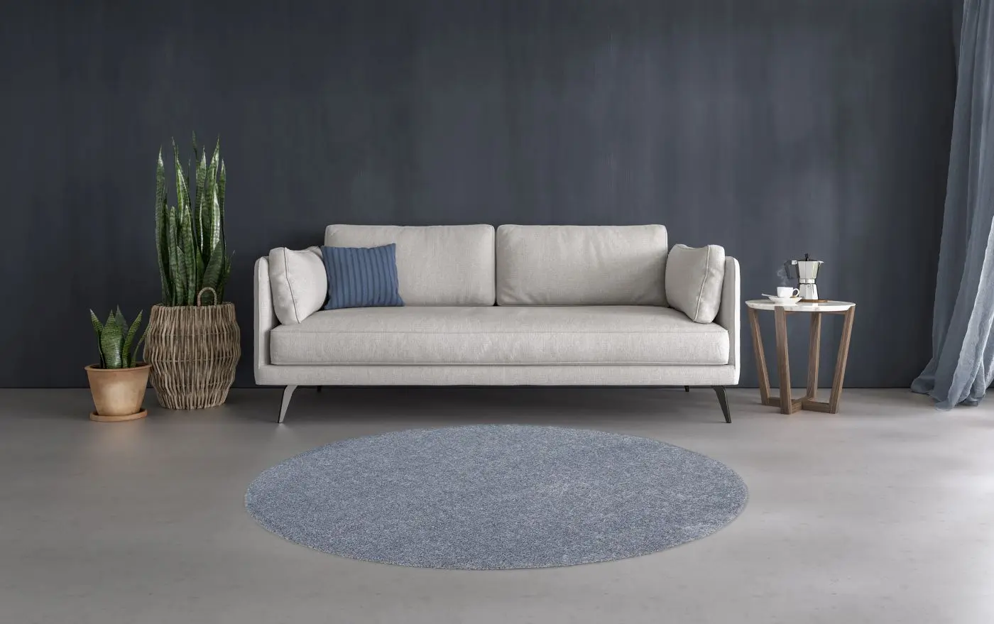 Teppich Dolce 80 x 80 cm blau 