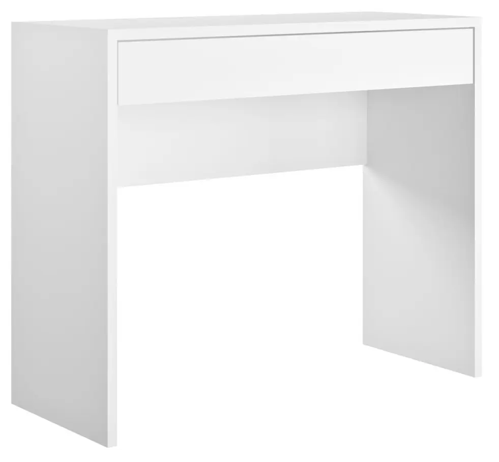 Schreibtisch Espresso 1 Schubkasten weiß