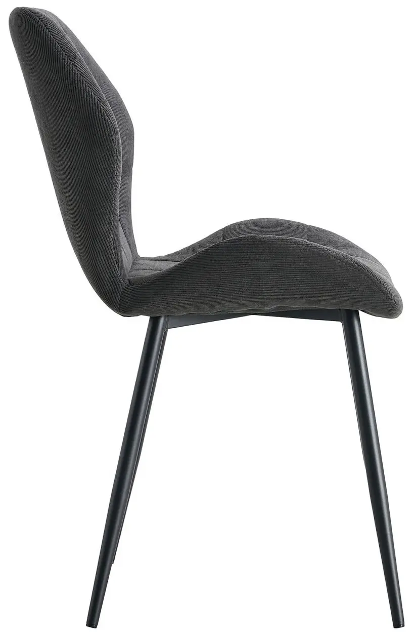 Polsterstuhl Fee Cord anthrazit