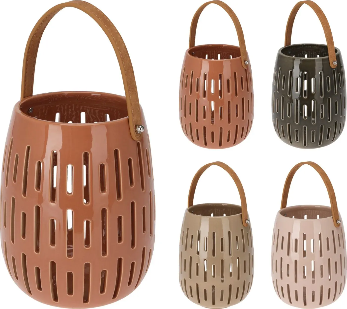 Laterne ca. 15 x 20 cm sort.