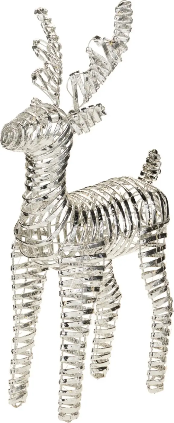 LED Rentier silber ca. 60 cm