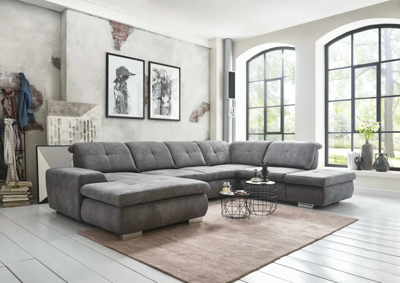 Wohnlandschaft KS25 Vincenzo grau Basismodell couchliebe.