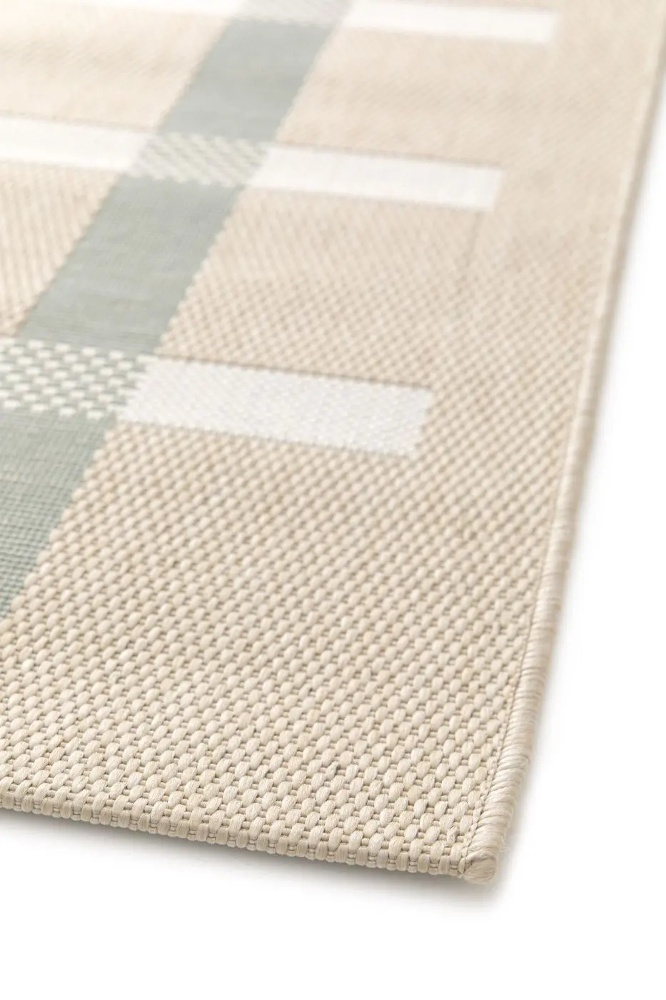 Teppich Re_Fresh 120 x 170 cm beige mit Karomuster