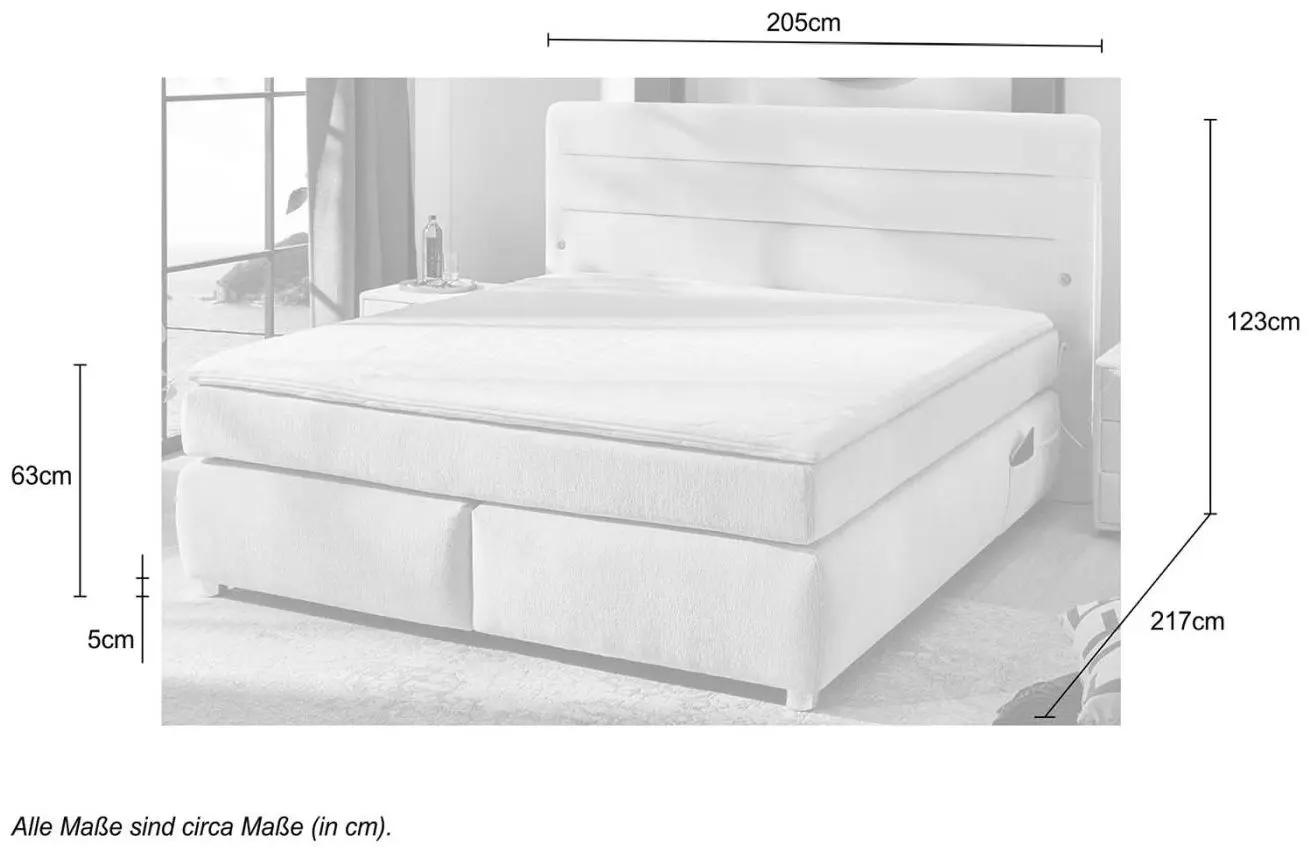 Boxspringbett Livia Mix 180 x 200 cm beige