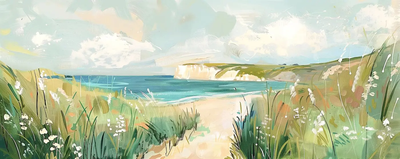 Leinwandbild Gouache Sea 60 x 150 cm
