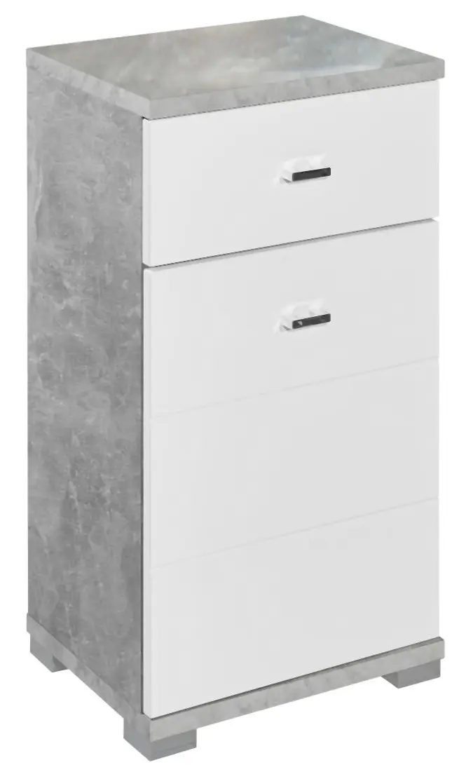 Kommode Pool betonfarbig/weiß