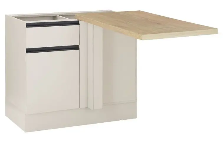 Eckunterschrank Nizza seidengrau