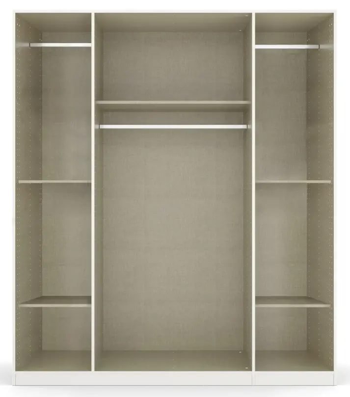 Drehtürenschrank Ticao 6-türig grau-metallic
