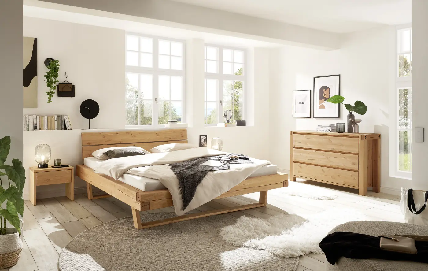 Bettgestell BE-880 Kiefer massiv 140 x 200 cm