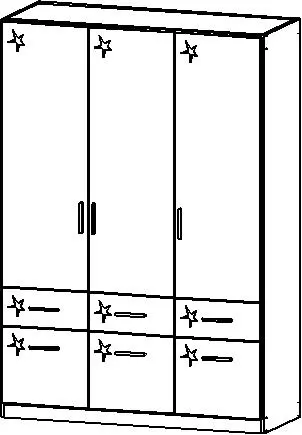 Drehtürenschrank Celle 3-türig weiß Drehtürenschrank Celle 3-türig weiß