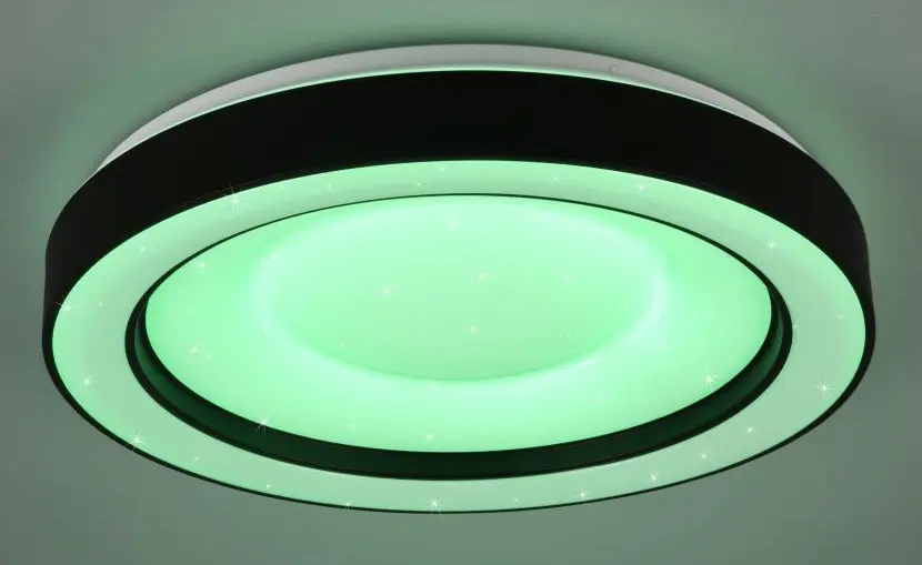 LED-Deckenleuchte Arco mattschwarz Ø 49 cm