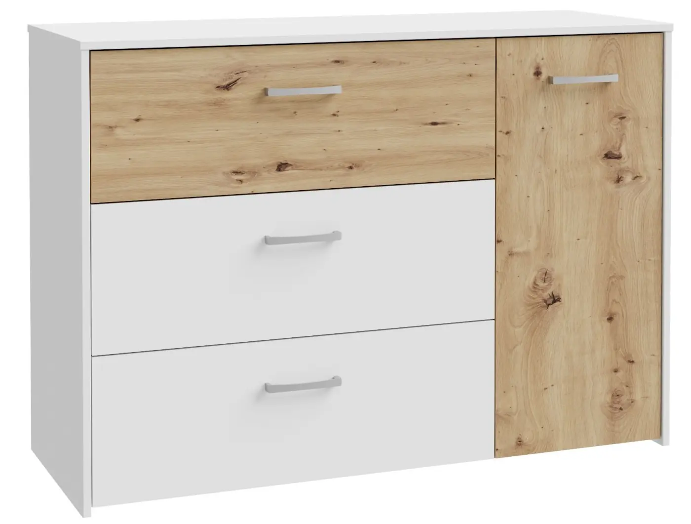 Kommode Culgoa weiß/Artisan Eiche 