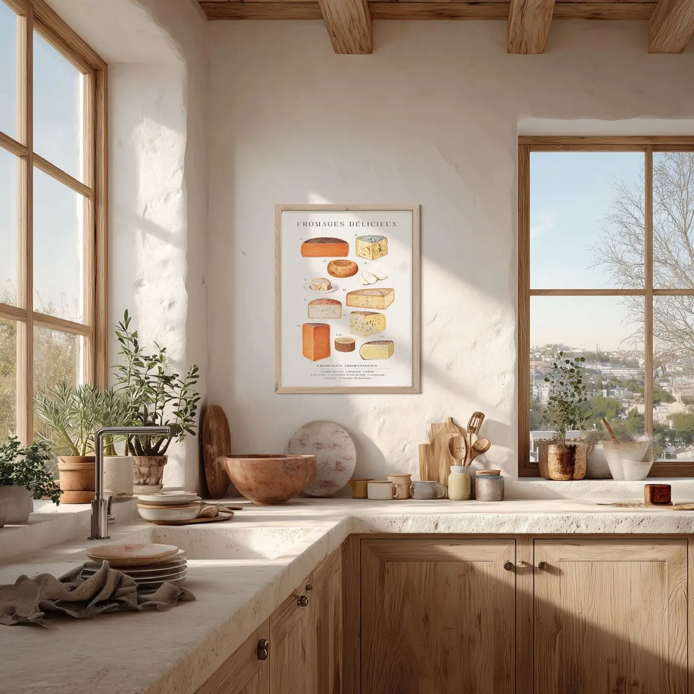 Bild gerahmt Fromages 30 x 40 cm