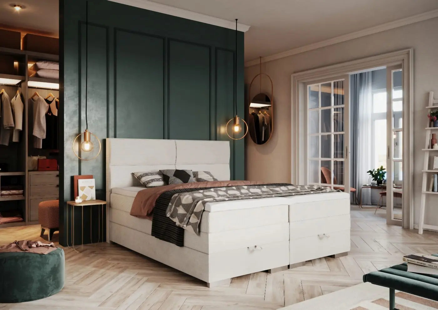 Boxspringbett Madewilla 180 x 200 cm 