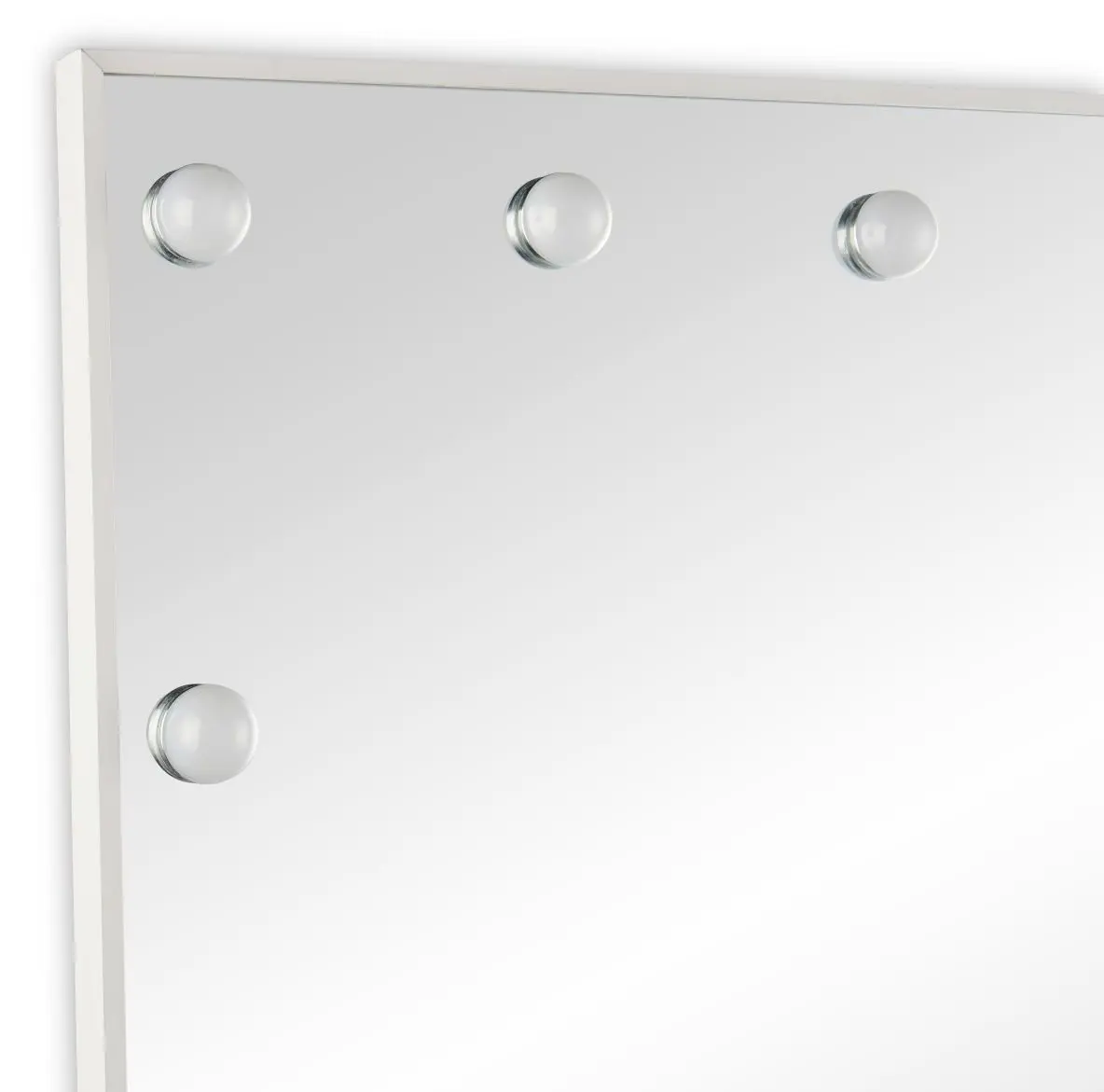 Stand-/Wandspiegel Lorina weiß LED-Beleuchtung
