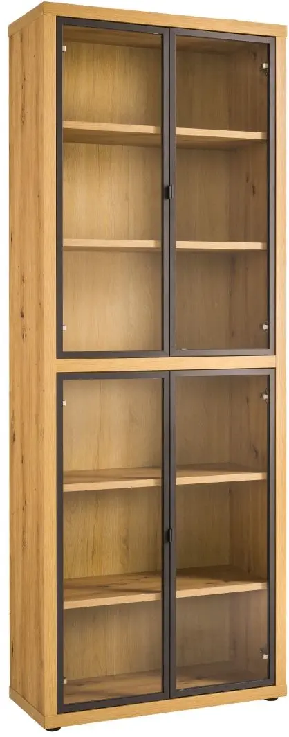 Glastüren-2er-Set Rilega mit Metallrahmen anthrazit 