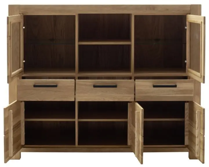Highboard Silias Wildeiche massiv
