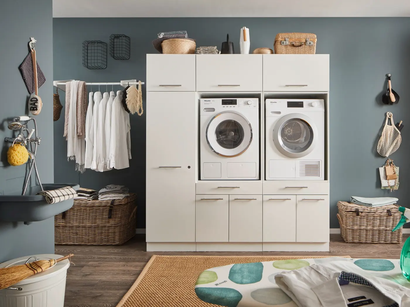 Aufsatzschrank Laundreezy klein weiß