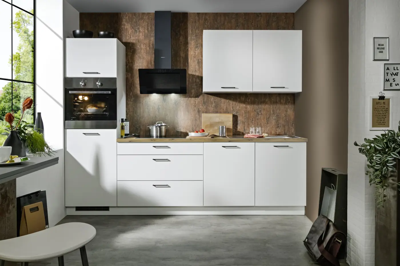 Küchenblock Win weiß inkl. E-Geräte