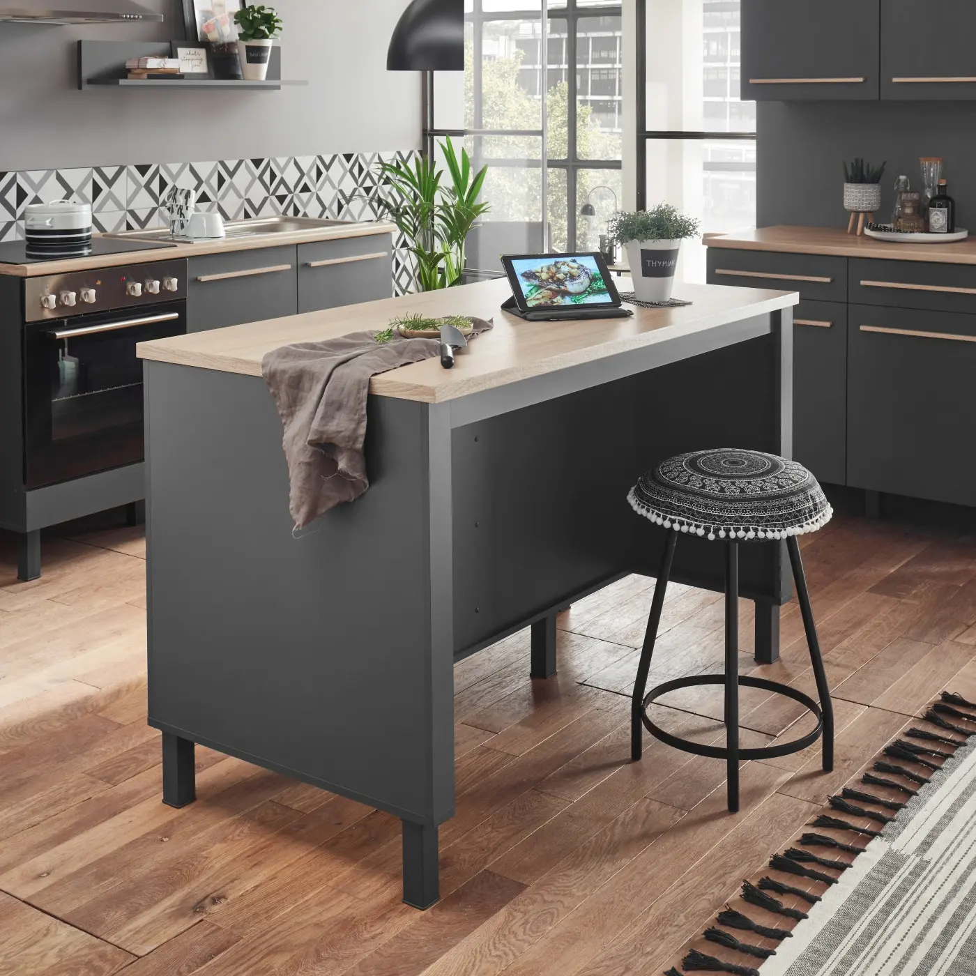 Kücheninsel Bilberry anthrazit