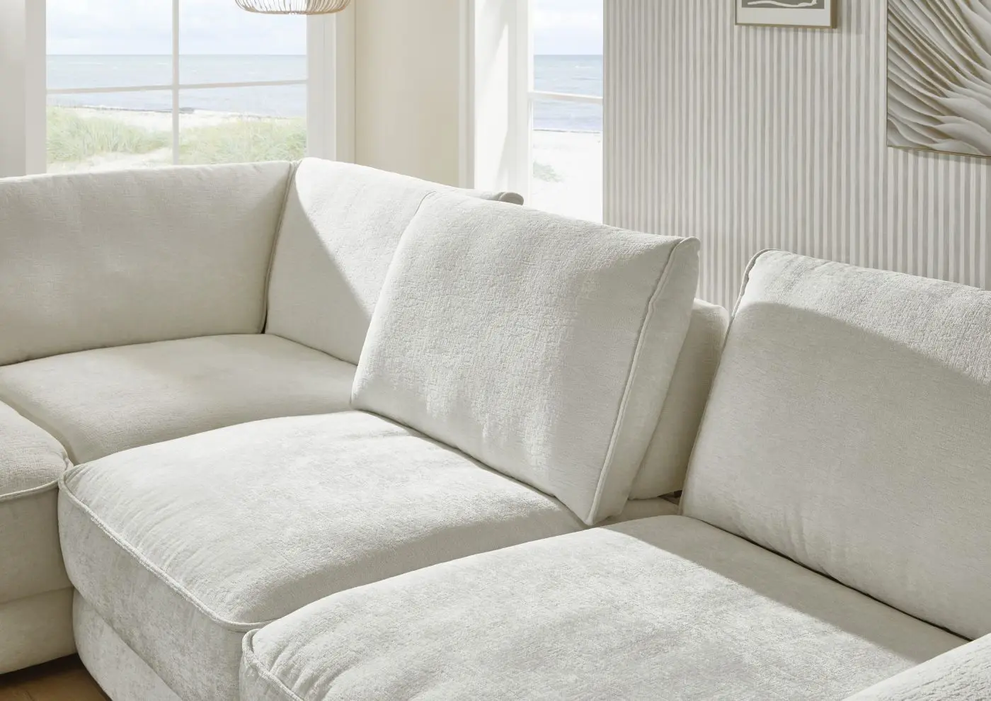 Wohnlandschaft couchliebe. LS26 Petilia beige mit Zusatzfunktionen