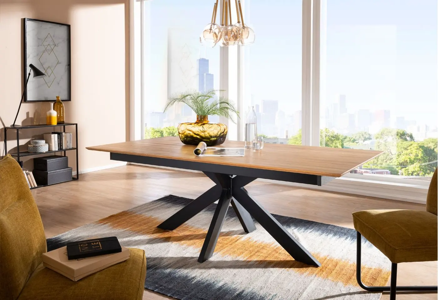 Esstisch TI-0635 Wildeiche massiv