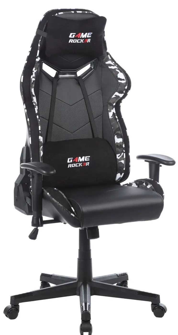 Gamersessel Game-Rocker schwarz/ grau