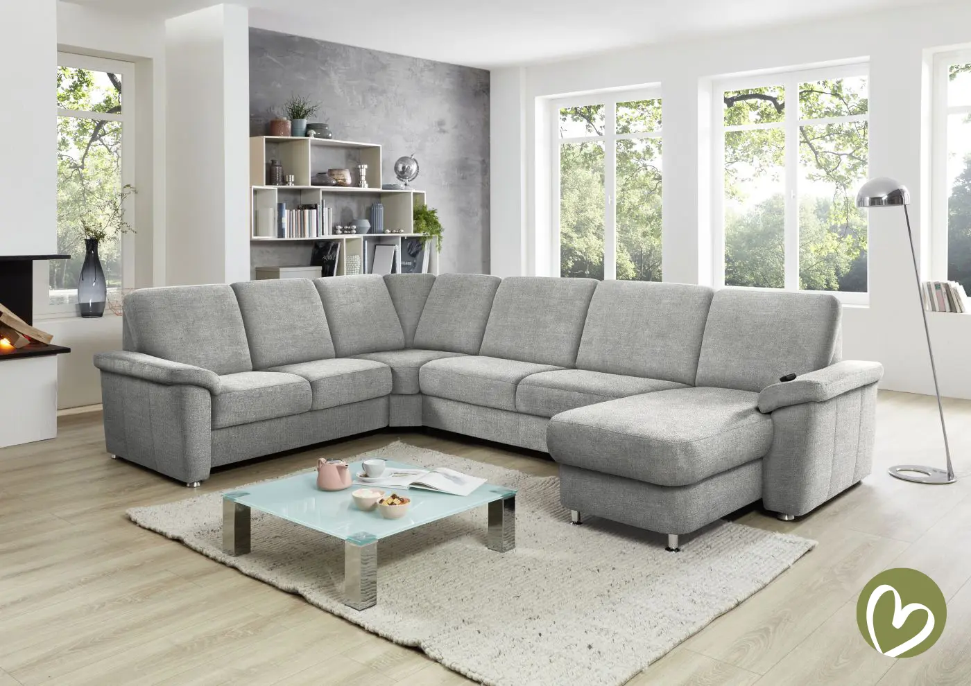 Wohnlandschaft KS4816 Charly silver Basismodell couchliebe.