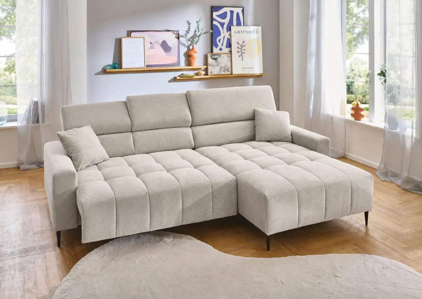 Wohnlandschaft Simple Cord beige Kopie