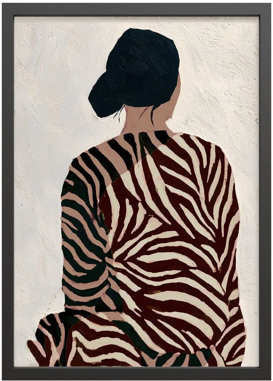 Bild gerahmt Striped Robe 50 x 70 cm